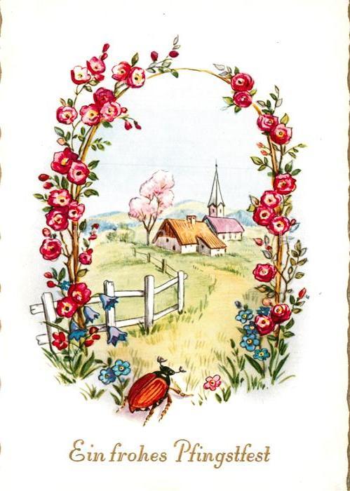 Pfingsten Pentecost Pentecote Maikäfer Blumen