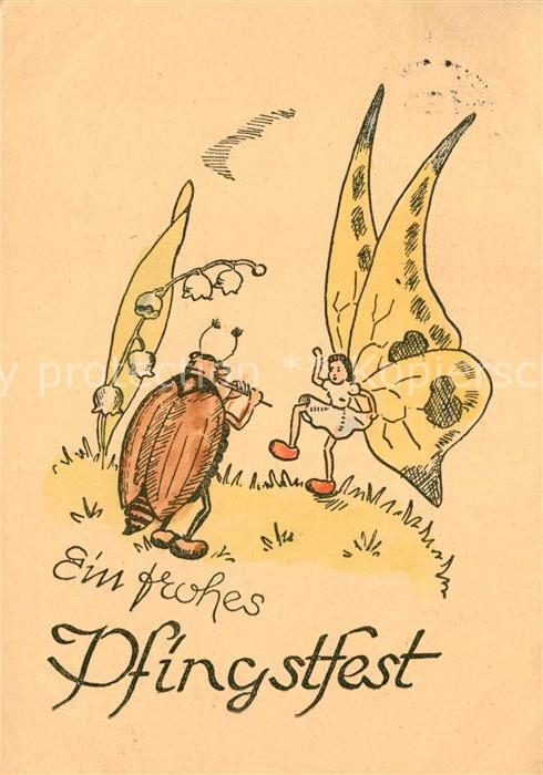 Vermenschlicht Schmetterling Maikäfer Pfingsten