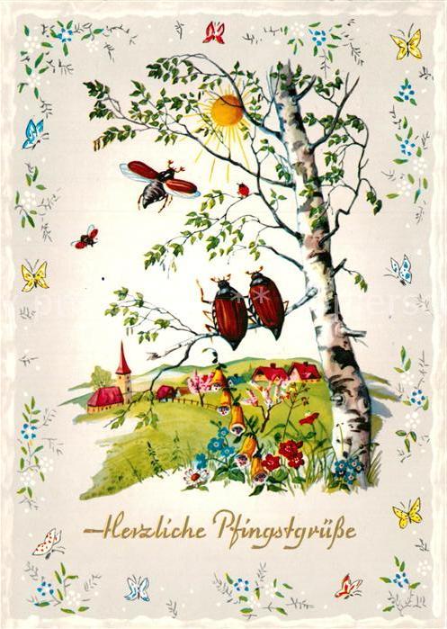 Pfingsten Pentecost Pentecote Maikäfer Schmetterlinge