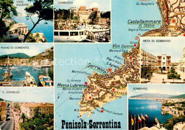 Sorrento Campania Penisola Sorrentina Carta Automobilisti