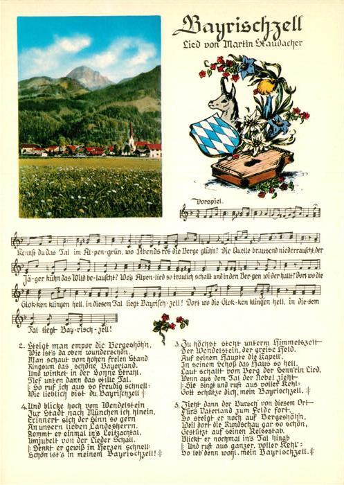 Liederkarte Bayrischzell Martin Staudacher