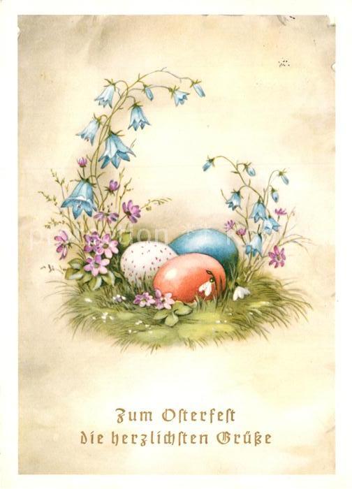 Ostern Easter Paques Glockenblumen Ostereier
