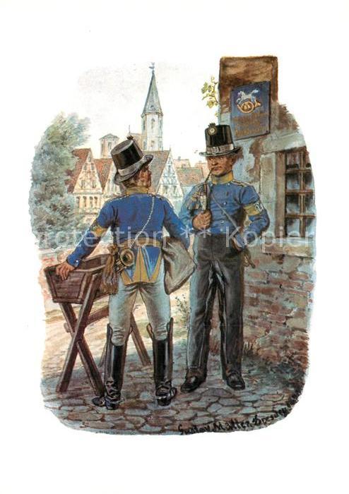 Postbote Brieftraeger Braunschweig Postillione 1850