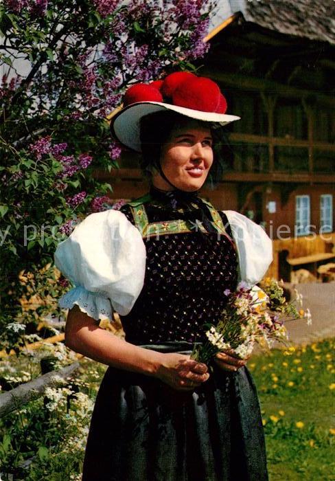 Trachten Schwarzwald Gutach Bollenhut - P O S T K A R T E -