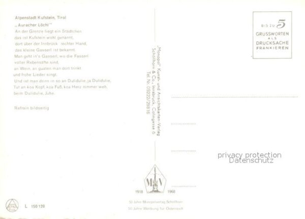 Liederkarte Auracher Löchl – Bild 2