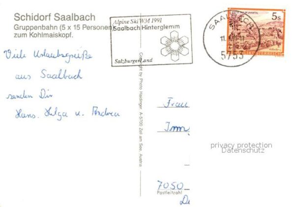Seilbahn Saalbach Hinterglemm Gruppenbahn Kohlma – Bild 2