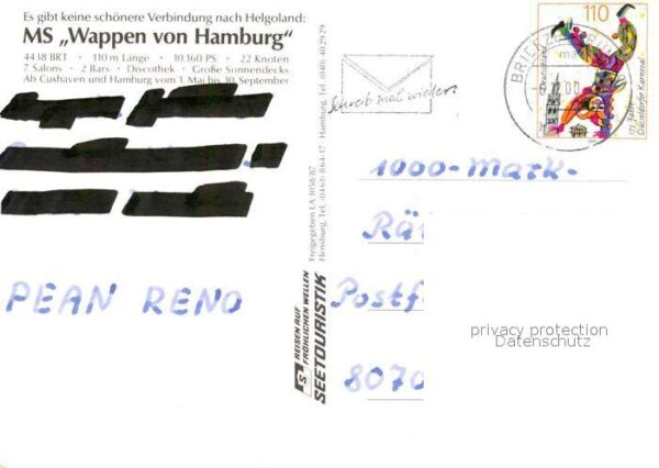 Schiffe Ships Navires MS Wappen von Hamburg – Bild 2