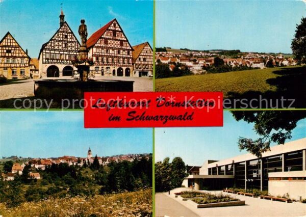Dornstetten Wuerttemberg Markt Brunnen Panorama Kurhaus