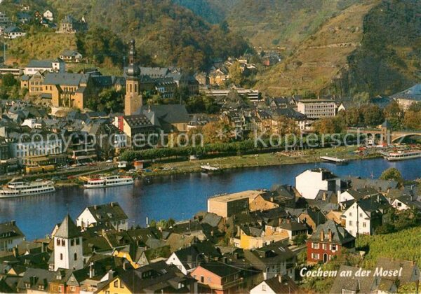 Cochem Mosel Teilansicht Kirche