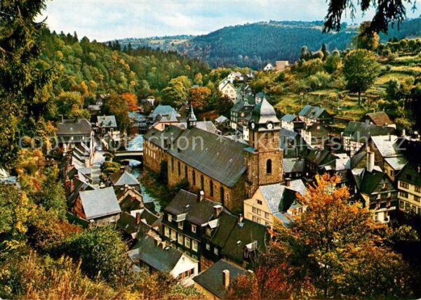 Monschau Rurpartie mit Aukirche