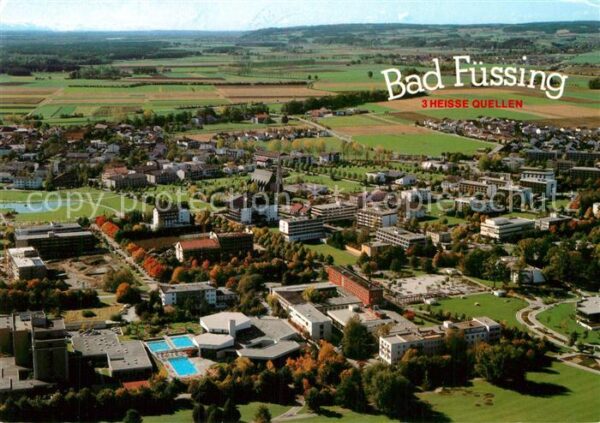 Bad Fuessing Fliegeraufnahme mit Kurmittelhaus Kurpa