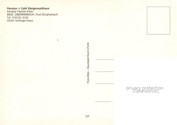 Oberrimbach Burghaslach Pension Cafe Steigerwaldhaus – Bild 2