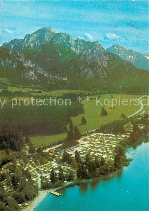 Schwangau Campingplatz am Bannwald Fliegeraufnahm