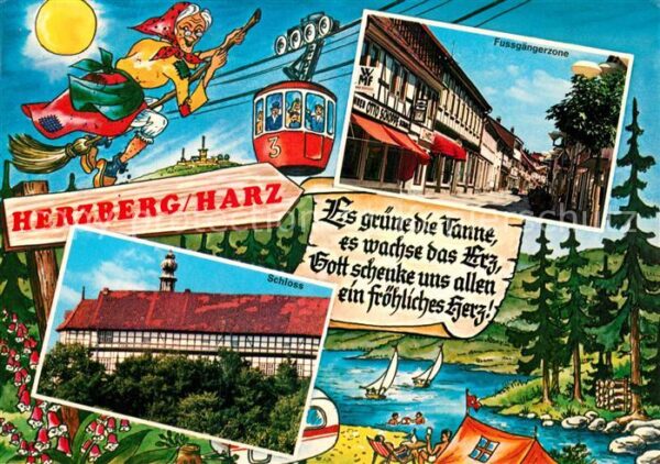 Herzberg Harz Hexe Fussgängerzone Schloss