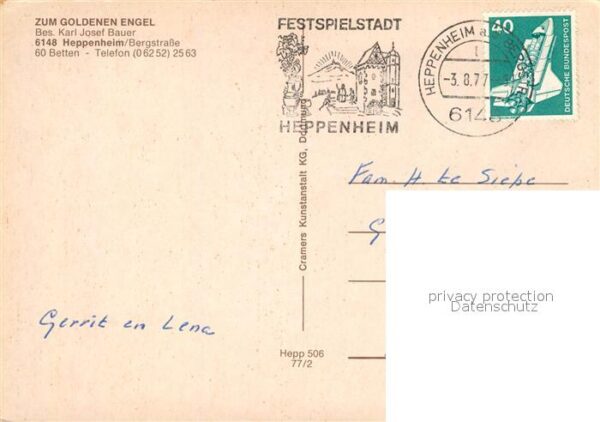 Heppenheim Bergstrasse Zum Goldenen Engel Fachwerkhäuser – Bild 2