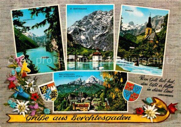 Berchtesgaden Malerwinkel St Bartholomä Ramsau Watzma