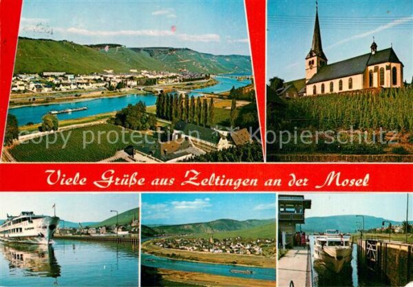 Zeltingen-Rachtig Moselpartien Schleuse Kirche