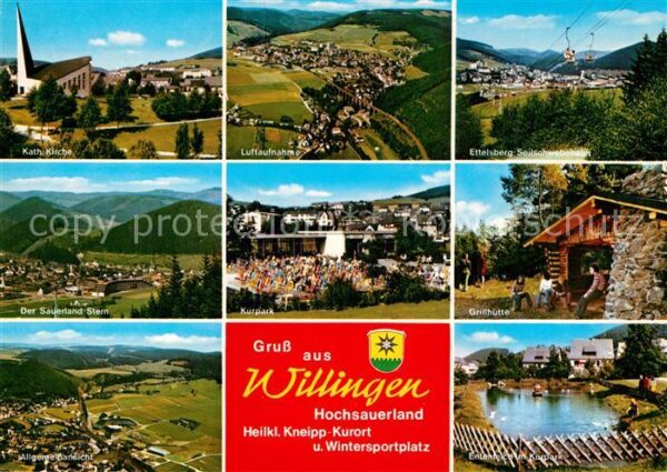 Willingen Sauerland Kath Kirche Fliegeraufnahme Ettelsberg