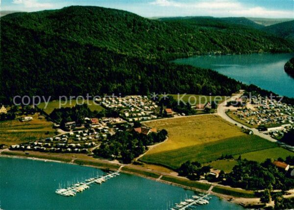 Edersee Halbinsel Scheid Fliegeraufnahme