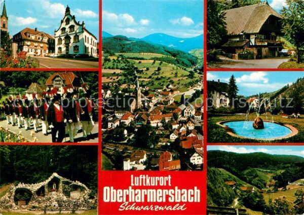 Oberharmersbach Rathaus Fliegeraufnahme Schwarzwaldhaus