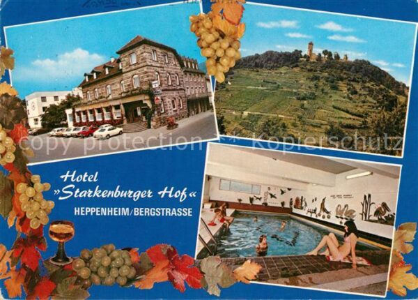 Heppenheim Bergstrasse Hotel Starkenburger Hof Hallenbad Panor