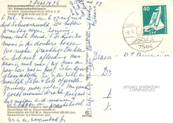 Schwarzenbachtalsperre mit Schwarzenbachhotel – Bild 2