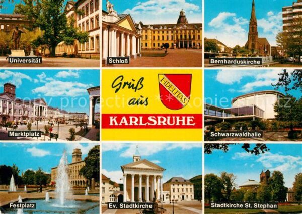 Karlsruhe Baden Universität Schloss Bernharduskirche Ma