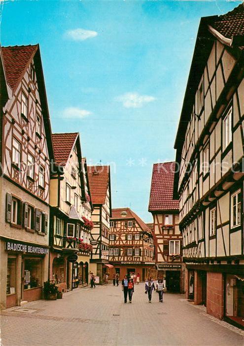 Mosbach Baden Fachwerkhäuser Fussgängerzone