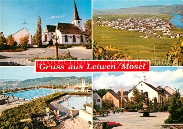 Leiwen Mosel Kirche Panorama Schwimmbad Markt Brunne