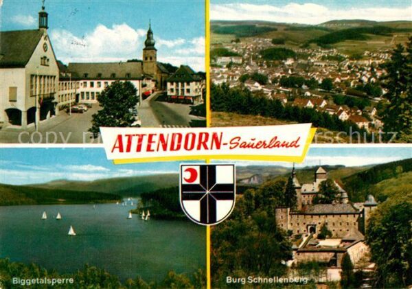 Attendorn Rathaus Panorama Biggetalsperre Burg Sc