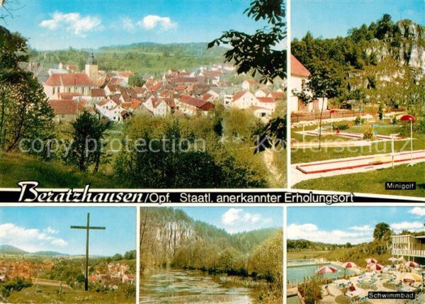 Beratzhausen Panorama Minigolf Kreuz Weiher Schwimmb