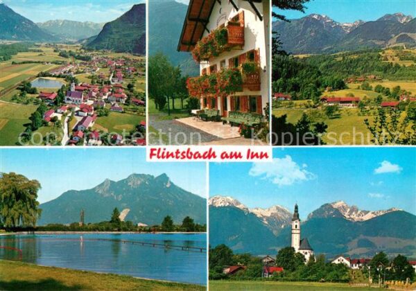 Flintsbach Inn Fliegeraufnahme Wendelstein Badesee Heu