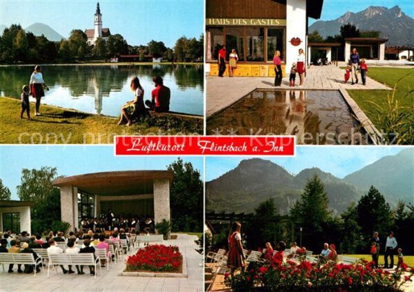 Flintsbach Inn mit Schwimmbad Kurpark Musikpavillon