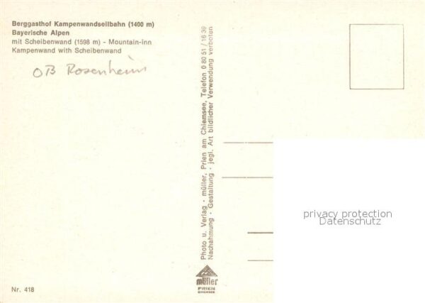 Kampenwand Chiemgau Berggasthof Kampenwandseilbahn Scheiben – Bild 2
