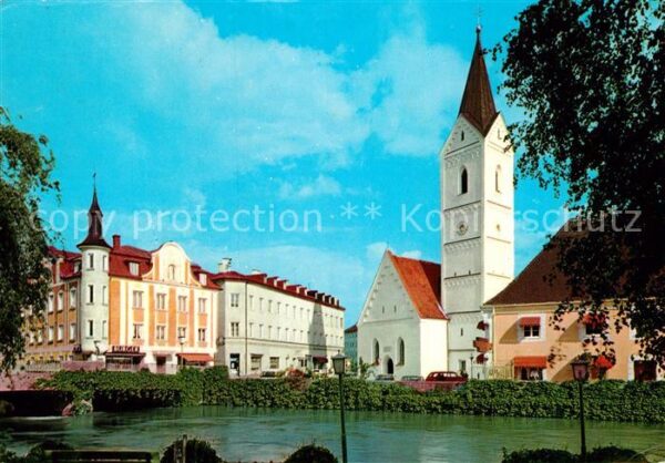 Fuerstenfeldbruck Amperpartie mit Leonhardi Kirche