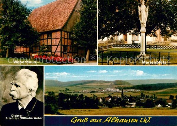 Alhausen Westfalen Weberhaus Marienplatz Dichter Friedr Wi