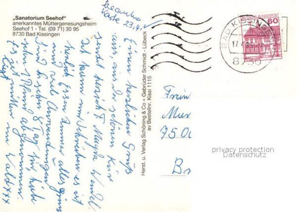 Bad Kissingen Sanatorium Seehof Schwimmbad – Bild 2