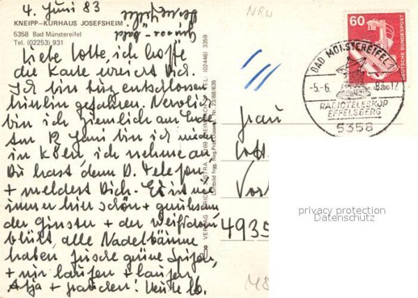 Bad Muenstereifel Fliegeraufnahme Kneipp-Kurhaus Josefshe – Bild 2
