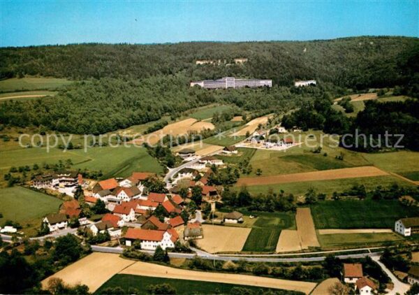 Schwabthal Fliegeraufnahme mit Kurklinik Lautergru