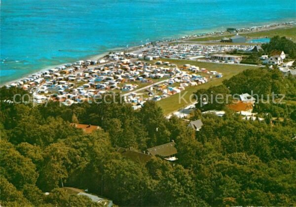 Dangast Nordseebad Fliegeraufnahme Camping und Strand Meer