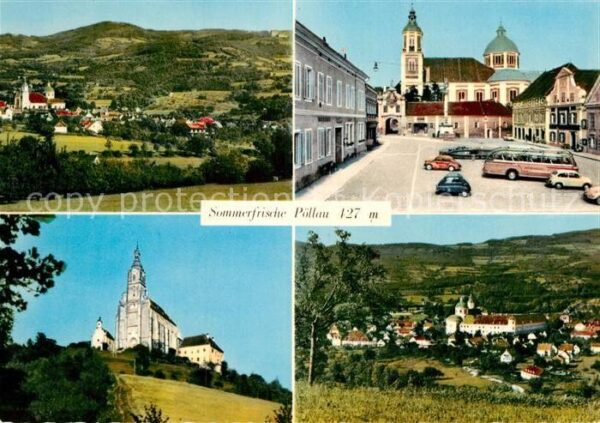 Poellau Ortspartien mit Kirche