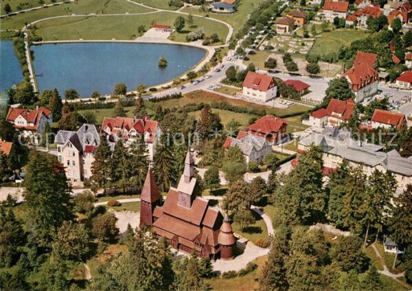 Hahnenklee-Bockswiese Harz Fliegeraufnahme mit Kirche