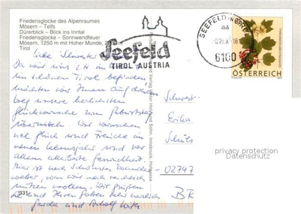 Moesern Friedensglocke des Alpenraumes Telfs D? – Bild 2