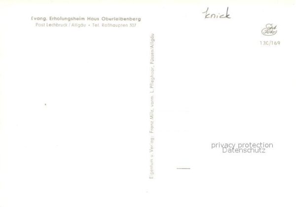 Lechbruck See Erholungsheim Haus Oberleibenberg – Bild 2