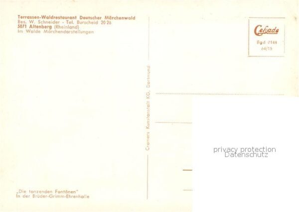 Altenberg Rheinland Terrassen Waldrestaurant Deutscher M?rc – Bild 2