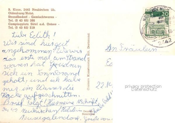 Neukirchen Oldenburg Fliegeraufnahme Strandbedarf Gemischtwa – Bild 2