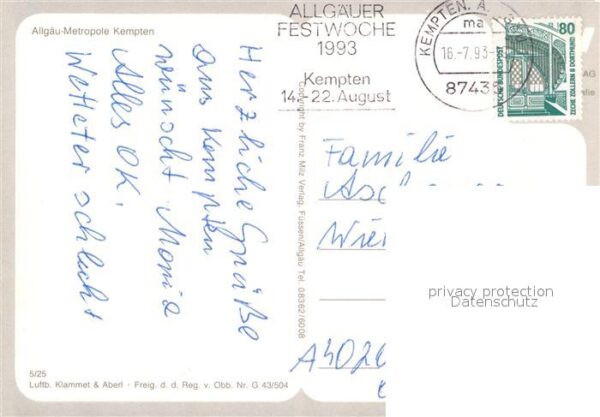 Kempten Allgaeu Fliegeraufnahme – Bild 2