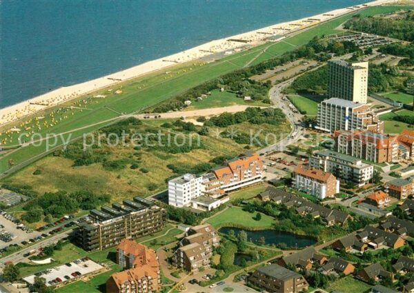 Cuxhaven Doese Nordseebad Fliegeraufnahme mit Strand