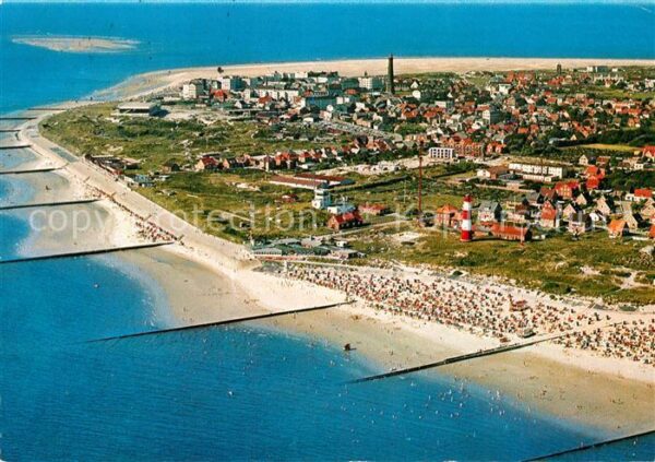 Borkum Fliegeraufnahme mit Strand