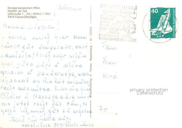 Fuessen Allgaeu Kneipp-Sanatorium M?st Hopfrn am See – Bild 2